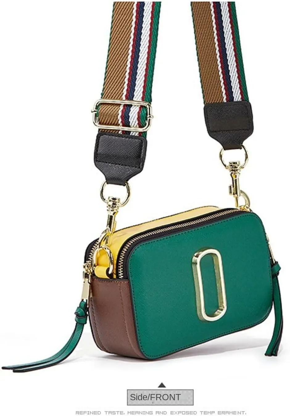 Trendy 2025 Snapshot Crossbody Bag for Women - Small Thick Strap Multi-Functional Clutch & Shoulder Bag Purse, Beige