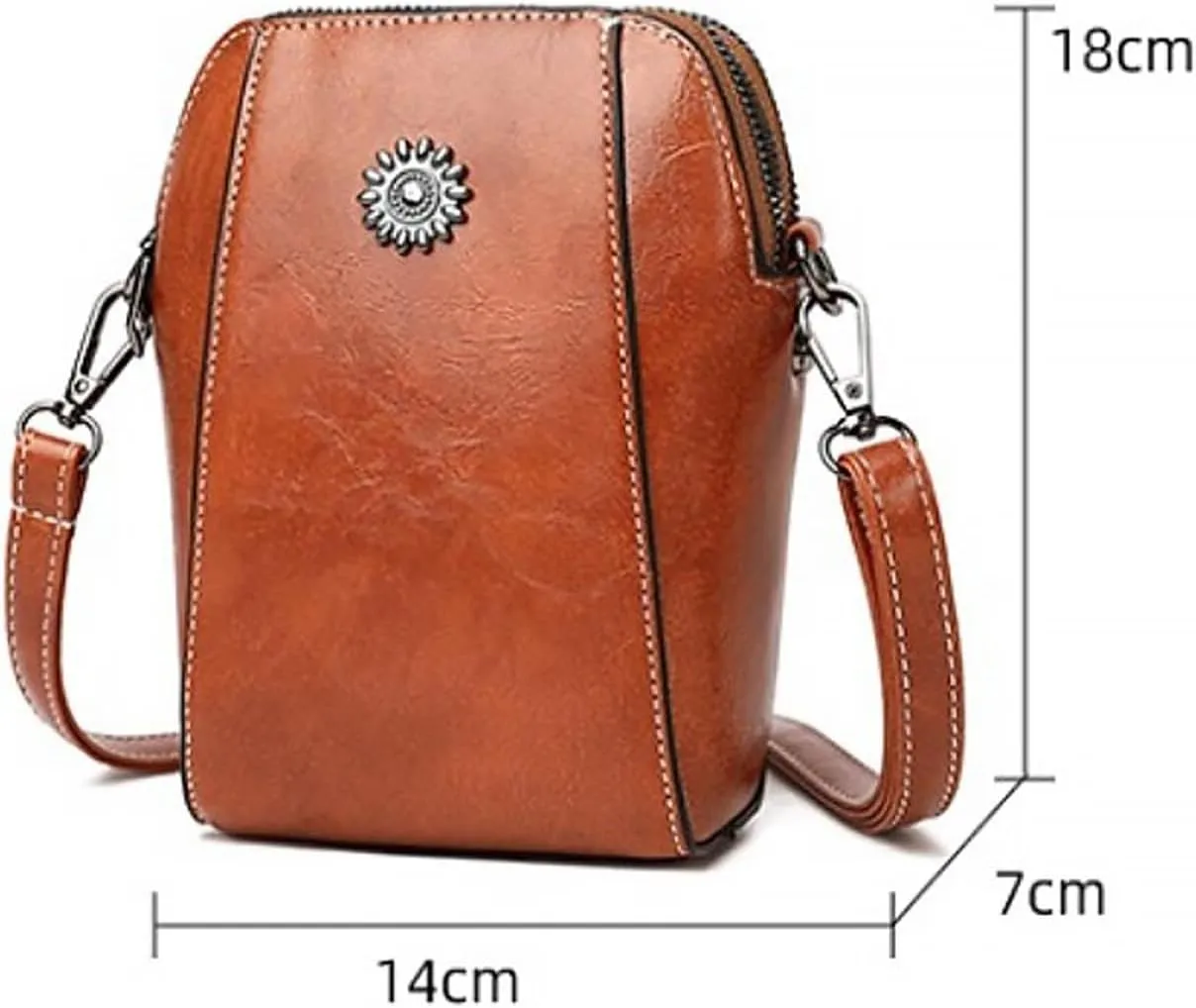 Trendy Purse Stand Up Mobile Phone Bag Leather Crossbody Bag And Clutch Women's Crossbody Vintage