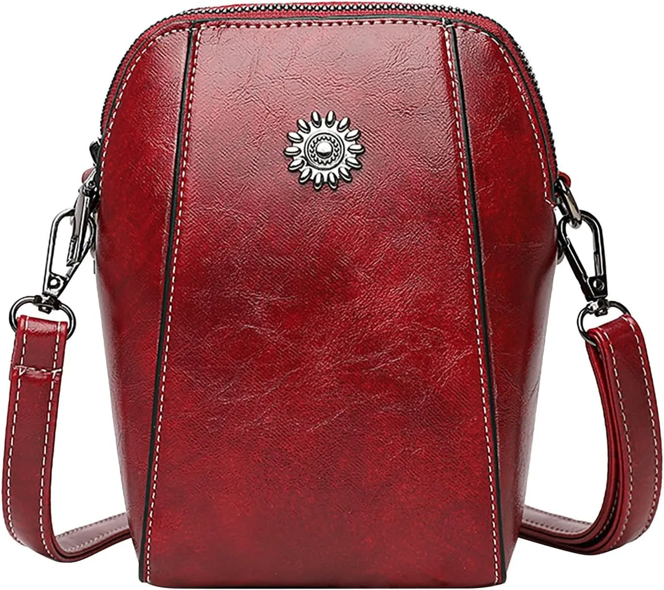 Trendy Purse Stand Up Mobile Phone Bag Leather Crossbody Bag And Clutch Women's Crossbody Vintage