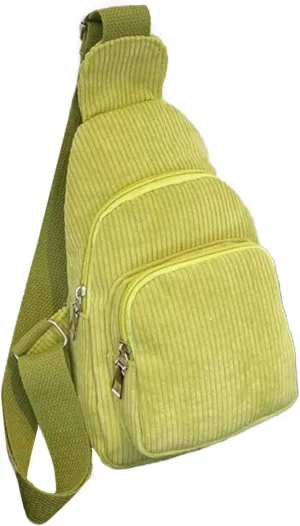 Trendy Sling Bag Bakpack Mini Corduroy Sling Bag Women Shoulder Bag Chest Bag Purse Bag Package