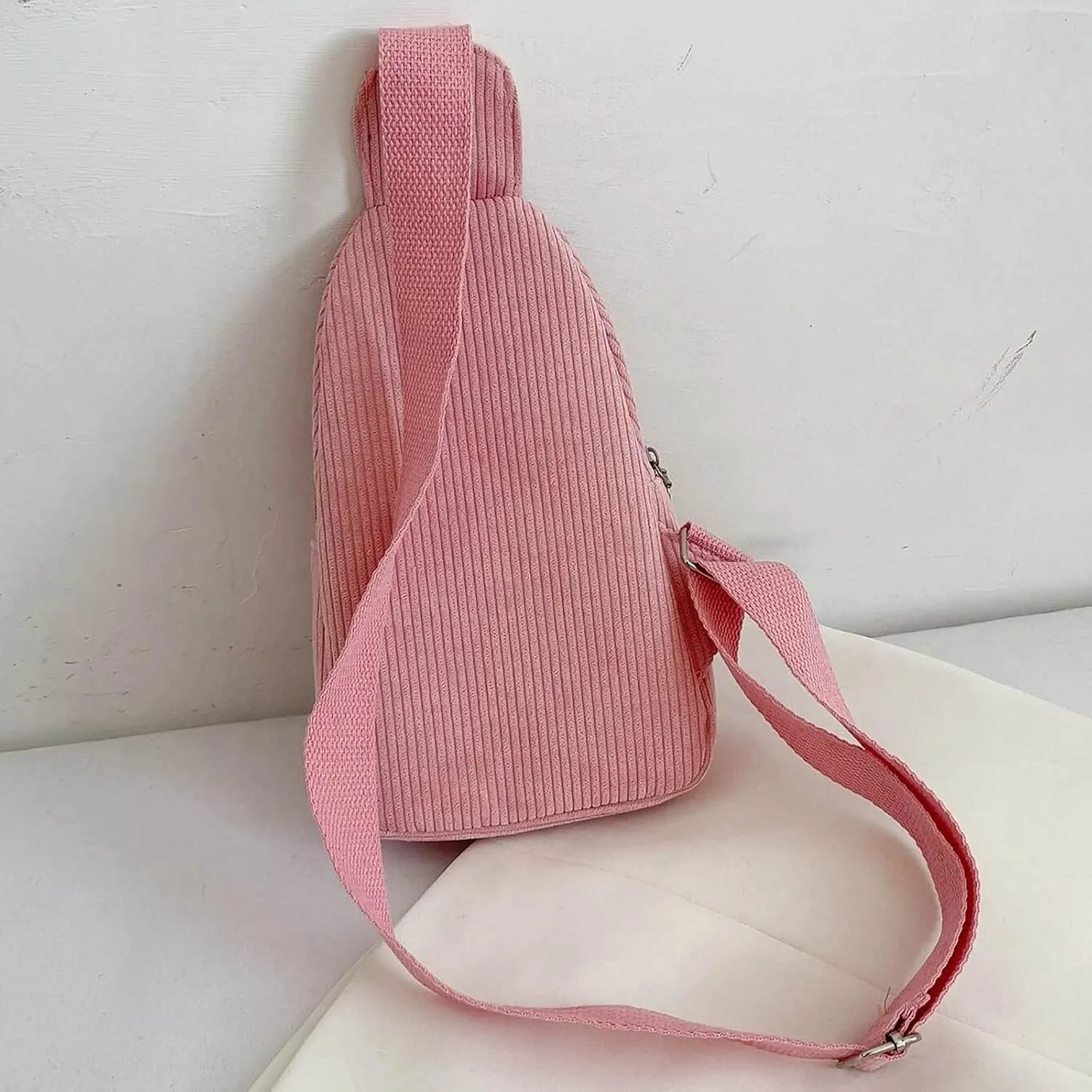Trendy Sling Bag Bakpack Mini Corduroy Sling Bag Women Shoulder Bag Chest Bag Purse Bag Package