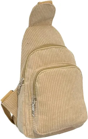 Trendy Sling Bag Bakpack Mini Corduroy Sling Bag Women Shoulder Bag Chest Bag Purse Bag Package