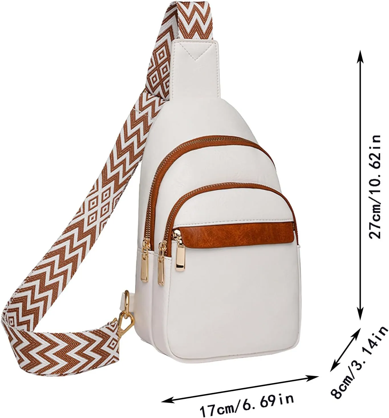 Trendy Sling Bag Bakpack Women Shoulder Bag Fashionable New Pattern Simple Solid Color Practical Layered Large