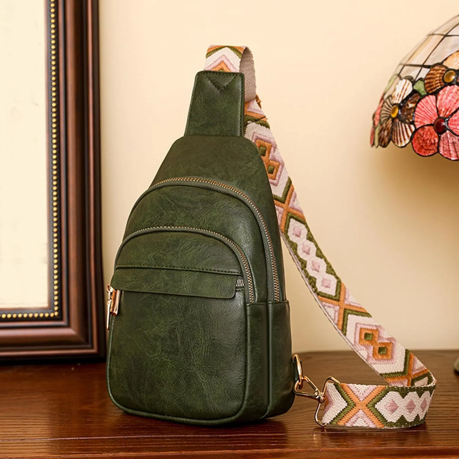 Trendy Sling Bag Bakpack Women Shoulder Bag Fashionable New Pattern Simple Solid Color Practical Layered Large