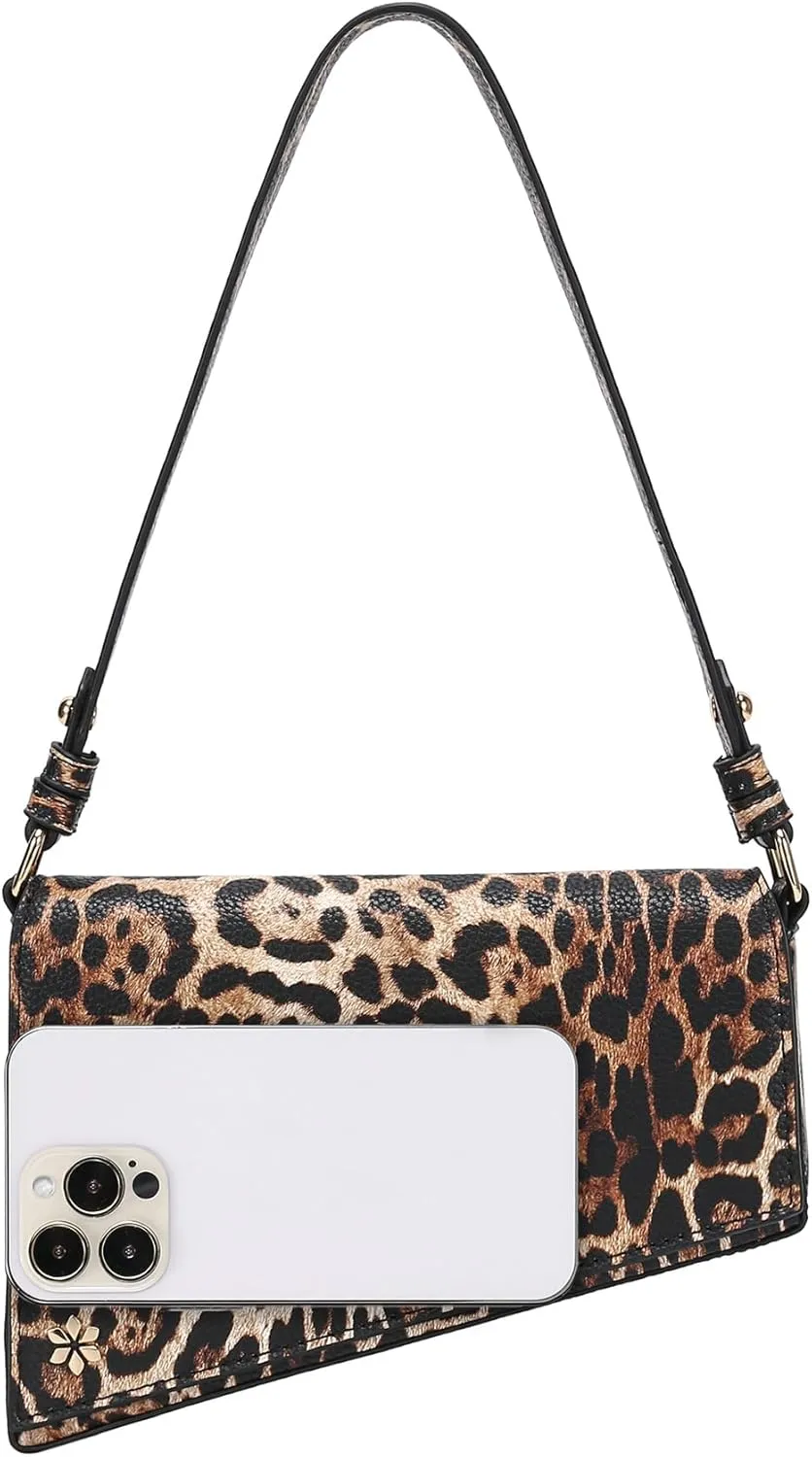 Triangular Geometric Under Arm Hobo Bag - PU Vegan leather