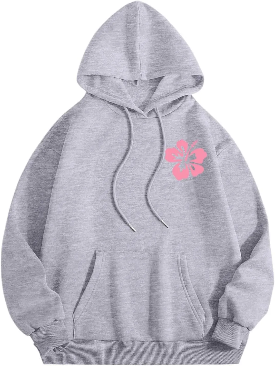 Unisex Oversized Hoodies Long Sleeve Palm Puff Preppy Sweatshirt Drawstring Cute Print Casual Graphic Hoodie
