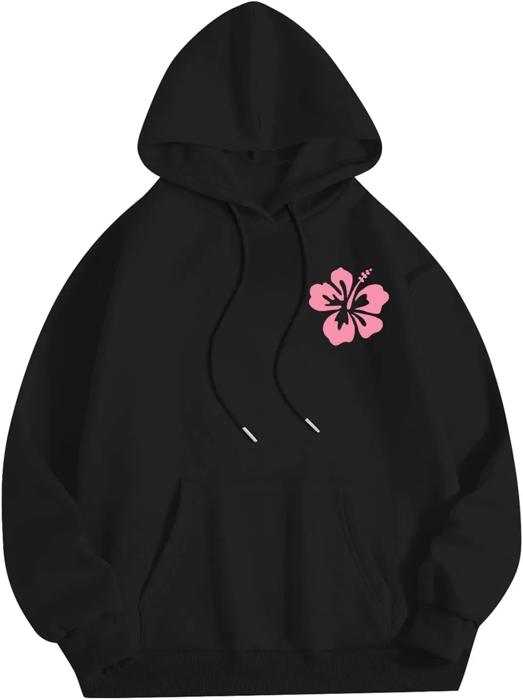 Unisex Oversized Hoodies Long Sleeve Palm Puff Preppy Sweatshirt Drawstring Cute Print Casual Graphic Hoodie