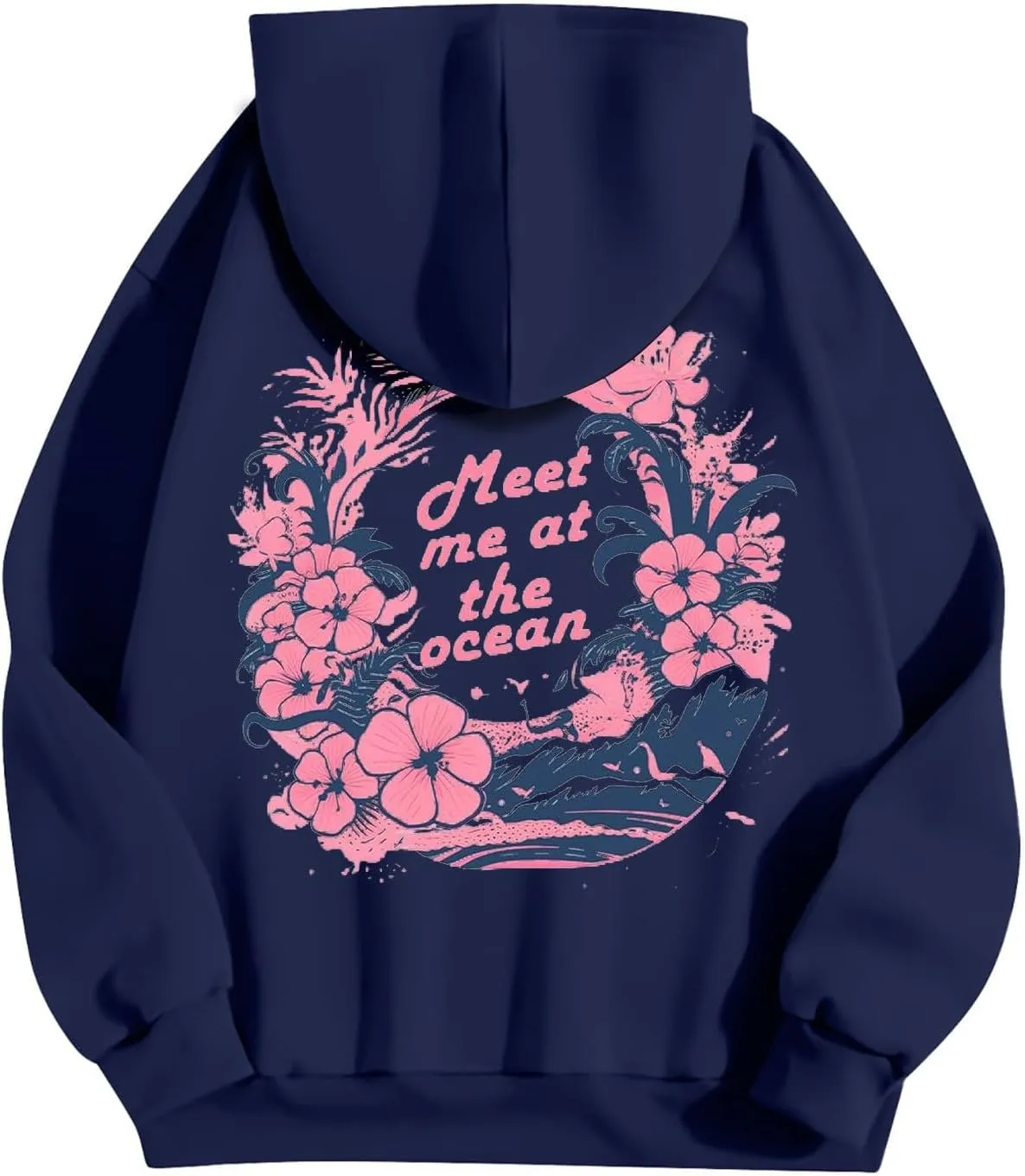 Unisex Oversized Hoodies Long Sleeve Palm Puff Preppy Sweatshirt Drawstring Cute Print Casual Graphic Hoodie