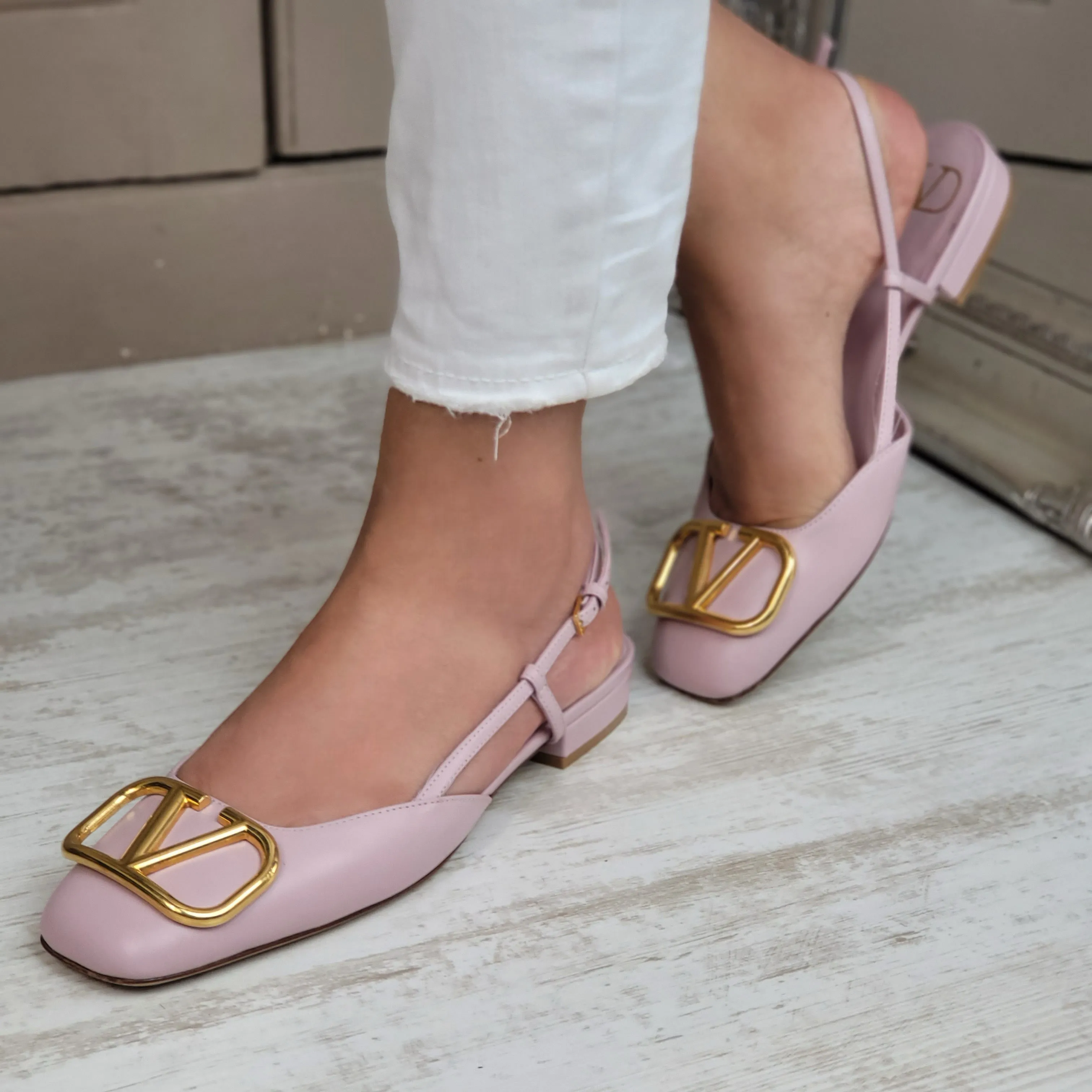 VALENTINO GARAVANI VLOGO SLINGBACK FLATS EU 36/ UK 3