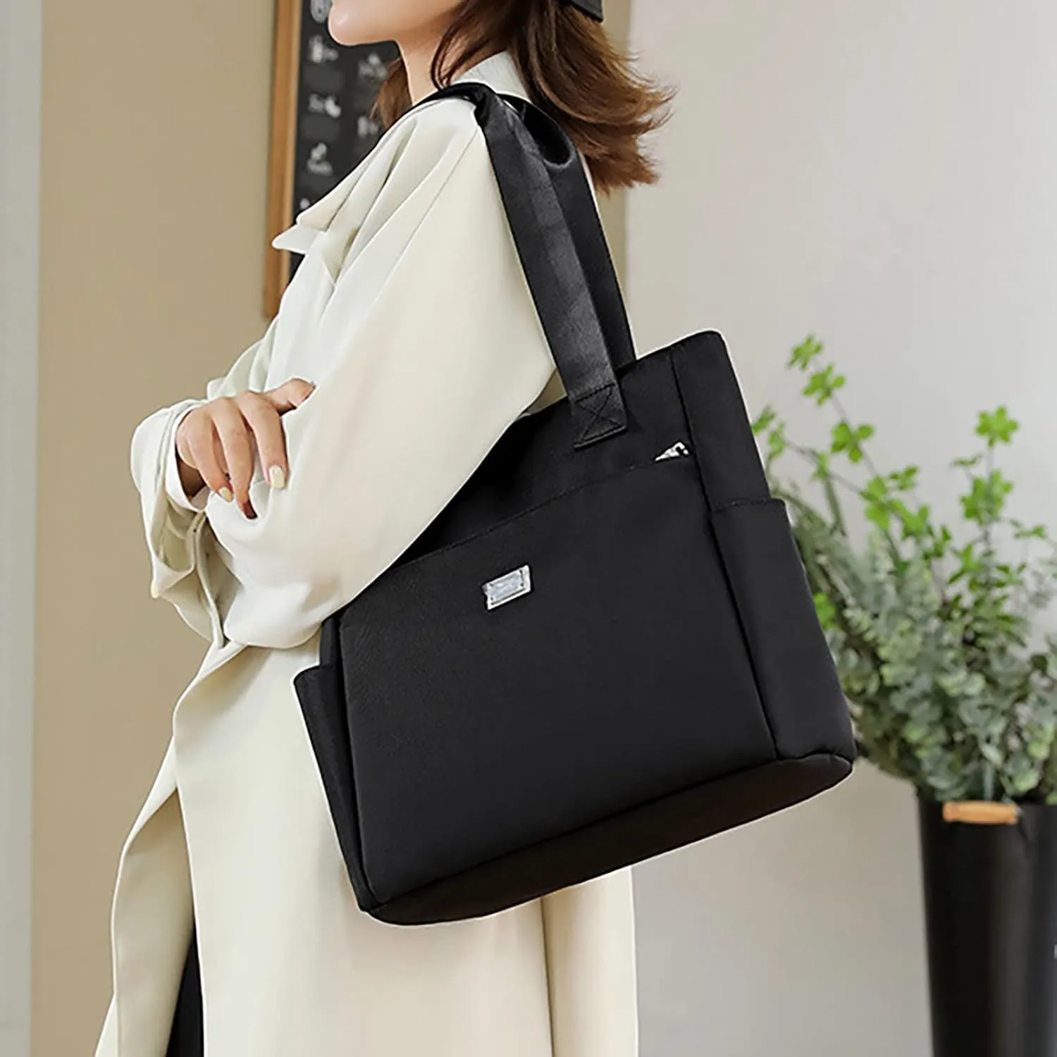 Vegan Leather Purses and Handbags for Women Genuine Leather Crossbody Bags for Women Waterproof Versatile Bag(Black)