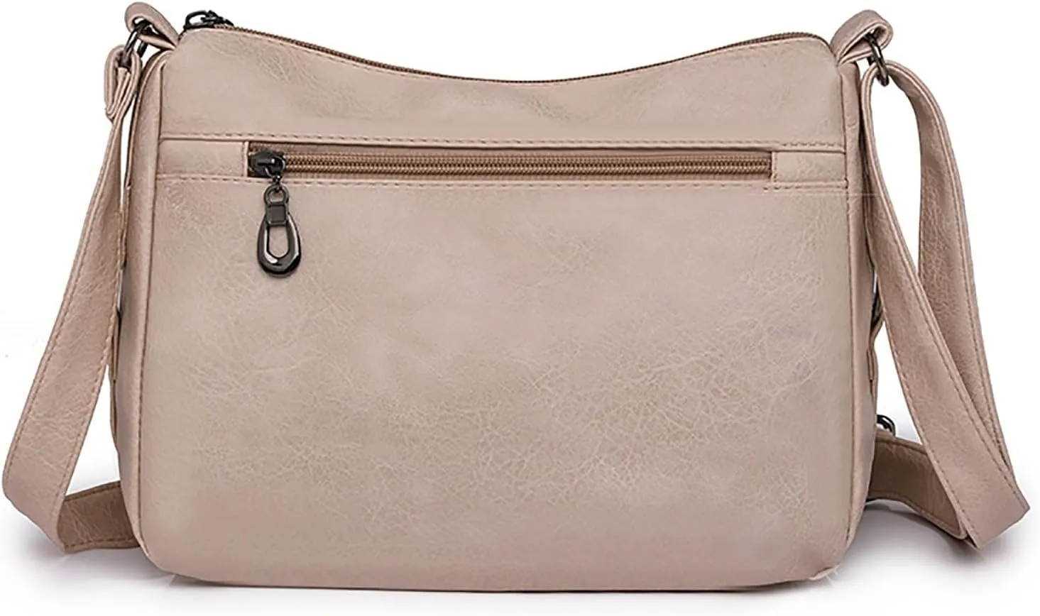 Vintage Classic Soft Leather Stylish Solid Crossbody Bag Trend Versatile Pocket Shoulder Bag Vintage (White, One Size)