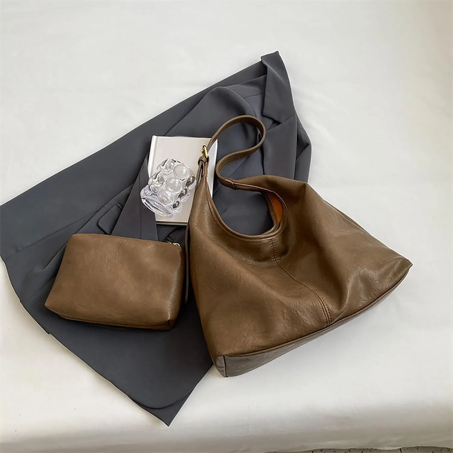 Vintage Handbag Retro Bag Women's Bag Trendy One Shoulder Tote Versatile Large Capacity Armpit