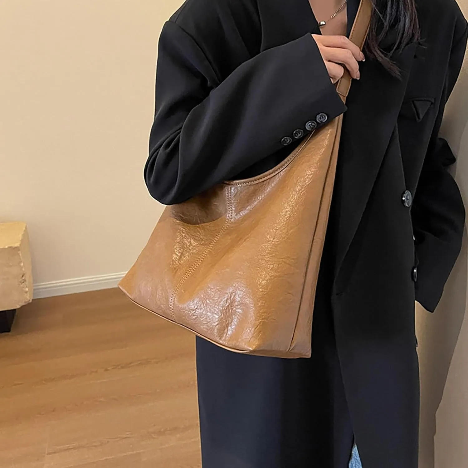 Vintage Handbag Retro Bag Women's Bag Trendy One Shoulder Tote Versatile Large Capacity Armpit