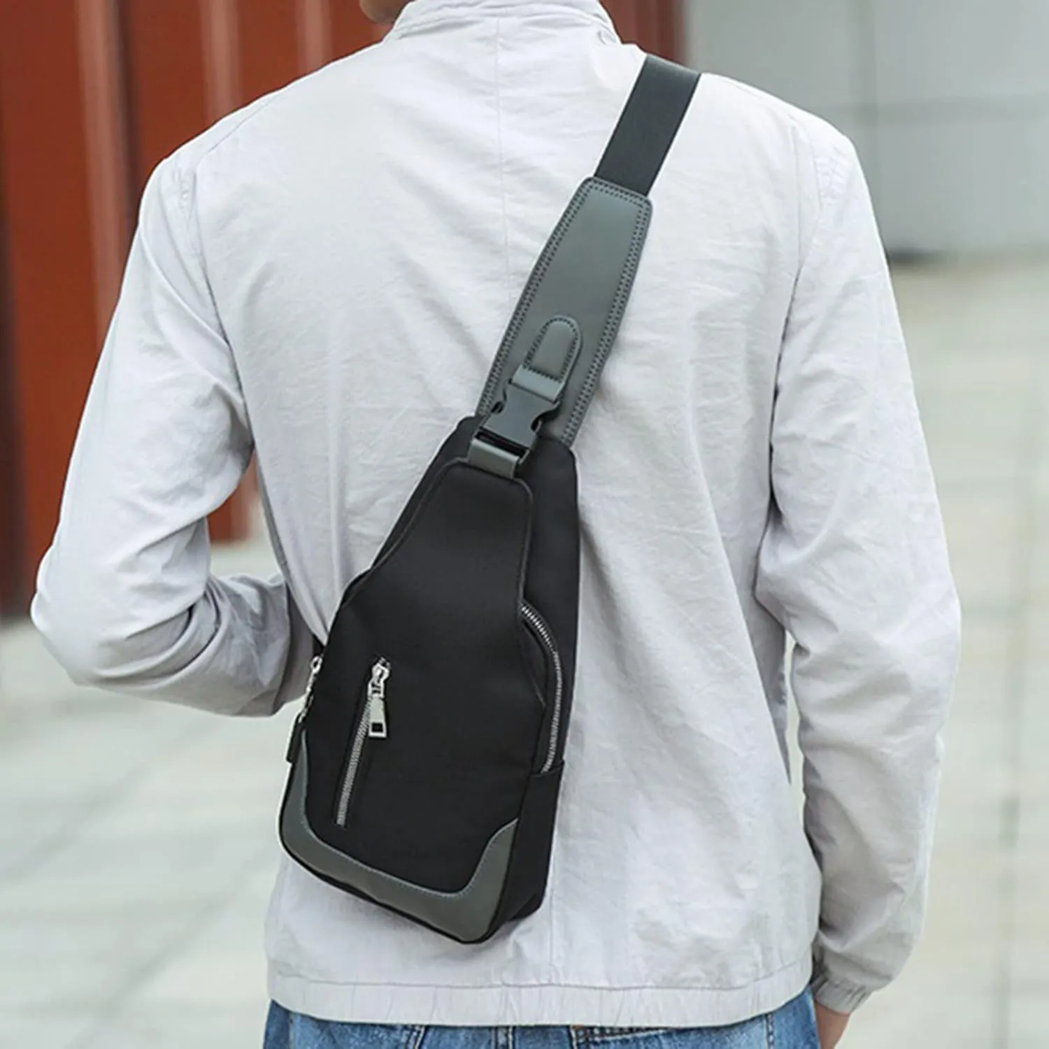 Waterproof Backpack for Men Women Women's Crossbody Travel Purses Built In Wallet Stylish Versatile Bag(Black)