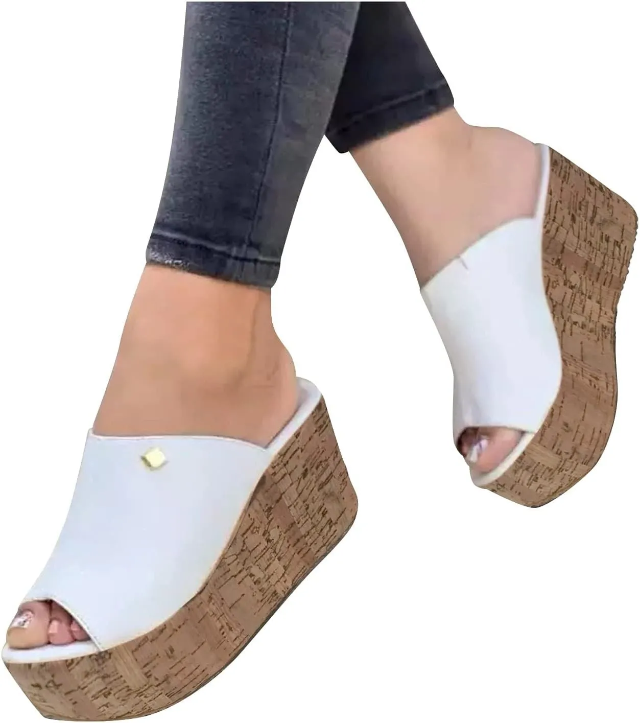 Wedge Platform Sandals for Women Orthopedic Non Slip Slippers Open Toe Fish Mouth Chunky Heeled Slippers Women Cute Home Shoes for Summer, Beach, Hiking & Casual Wear 2025