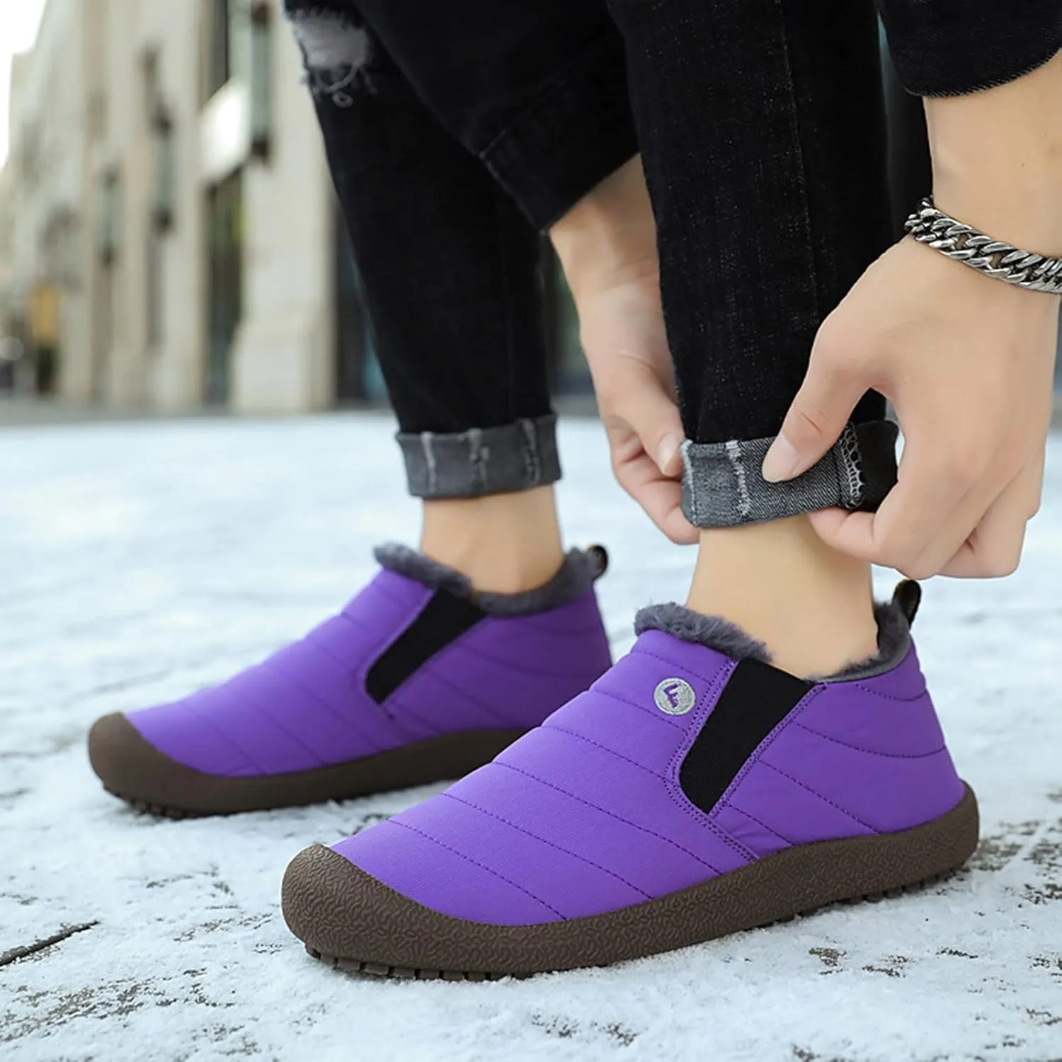 Winter Boots for Women Fashion Women's Winter Boots Waterproof Mid Calf Womens Winter Booties Slippers Womens Mid-Calf Snow Boots Warm Furry Boots Anti-Slip Winter Boots Winter Boot for Women 2023