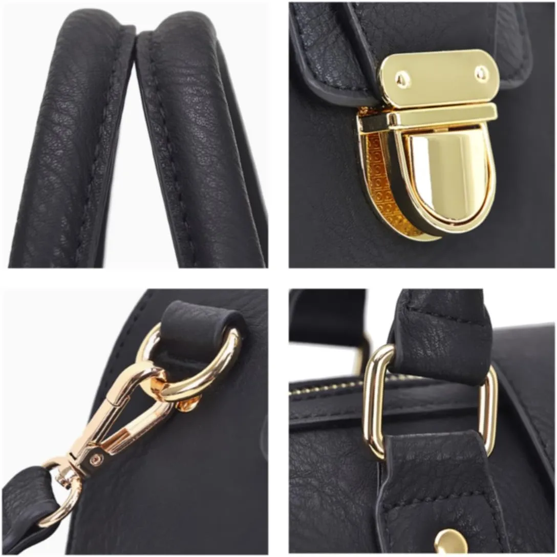 Women Barrel Handbags Purses Satchel Bags Top Handle Shoulder Bags Vegan Leather Work Bag (Crocodile Purple   Clutch)