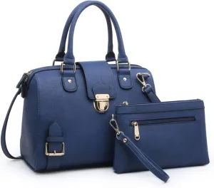 Women Barrel Handbags Purses Satchel Bags Top Handle Shoulder Bags Vegan Leather Work Bag (Crocodile Purple   Clutch)