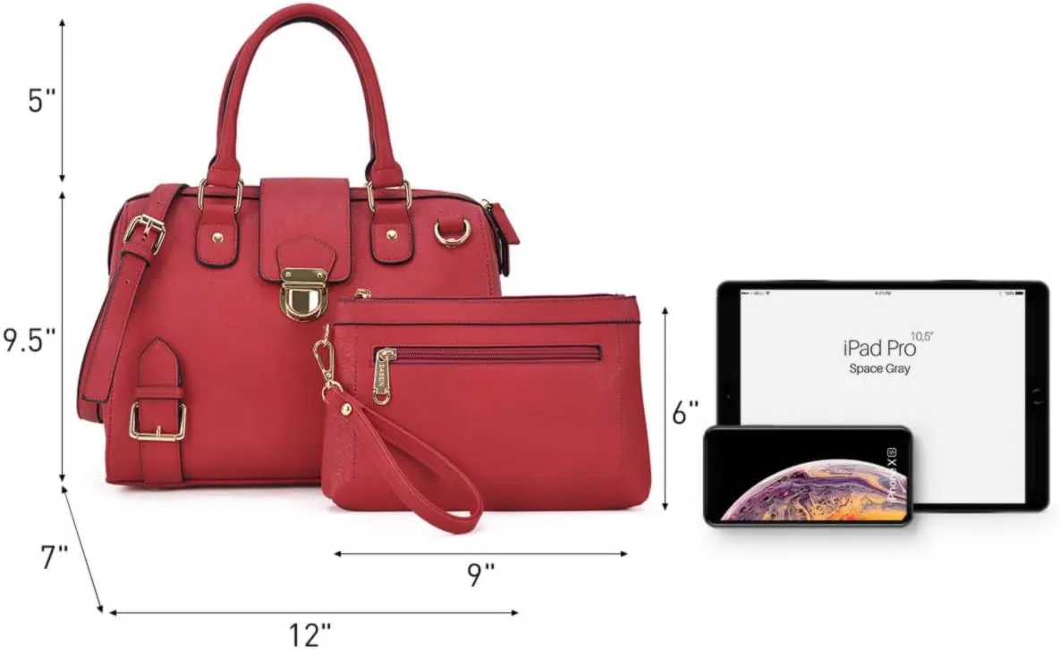 Women Barrel Handbags Purses Satchel Bags Top Handle Shoulder Bags Vegan Leather Work Bag (Crocodile Purple   Clutch)