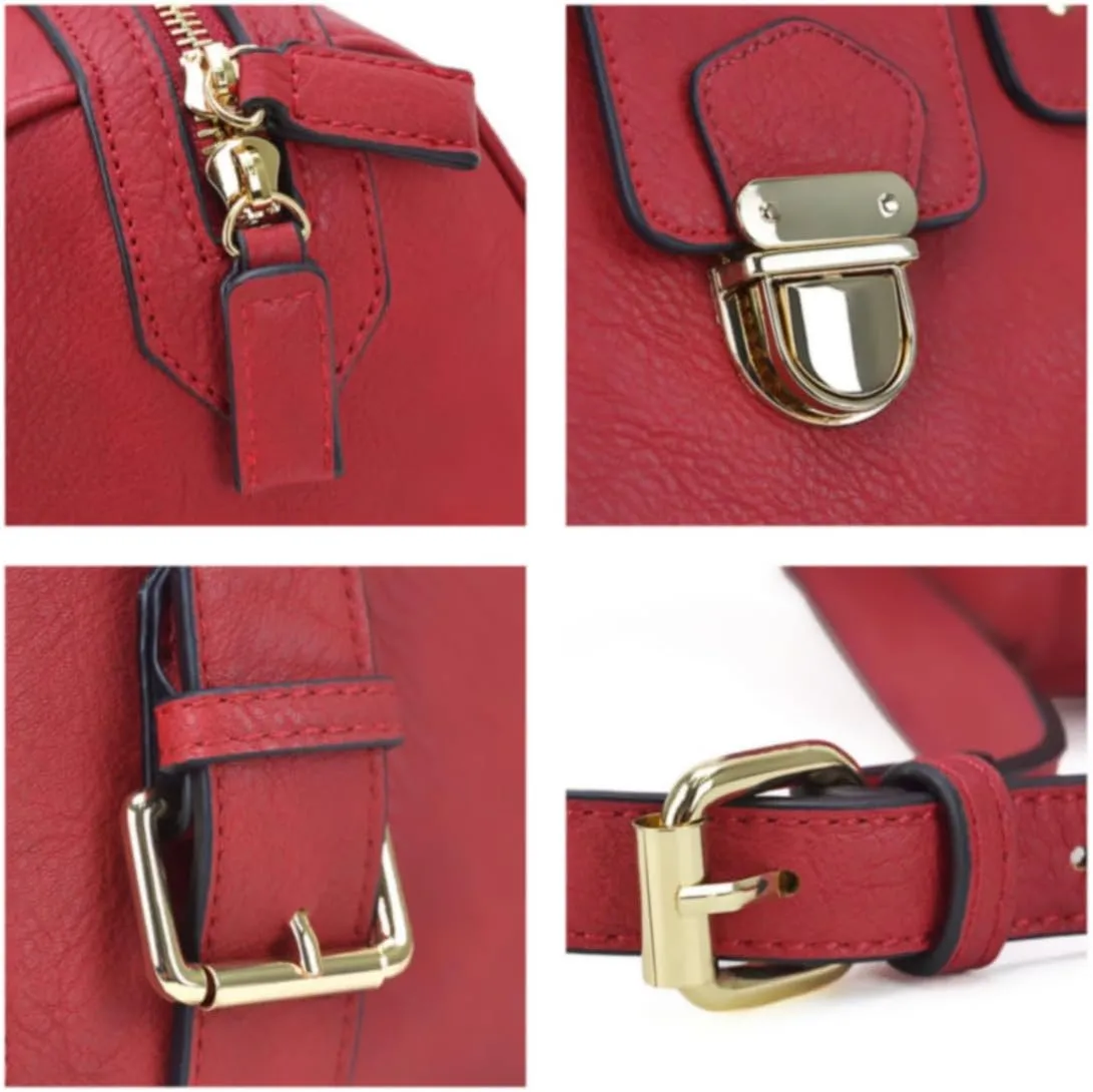 Women Barrel Handbags Purses Satchel Bags Top Handle Shoulder Bags Vegan Leather Work Bag (Crocodile Purple   Clutch)
