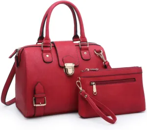 Women Barrel Handbags Purses Satchel Bags Top Handle Shoulder Bags Vegan Leather Work Bag (Crocodile Purple   Clutch)