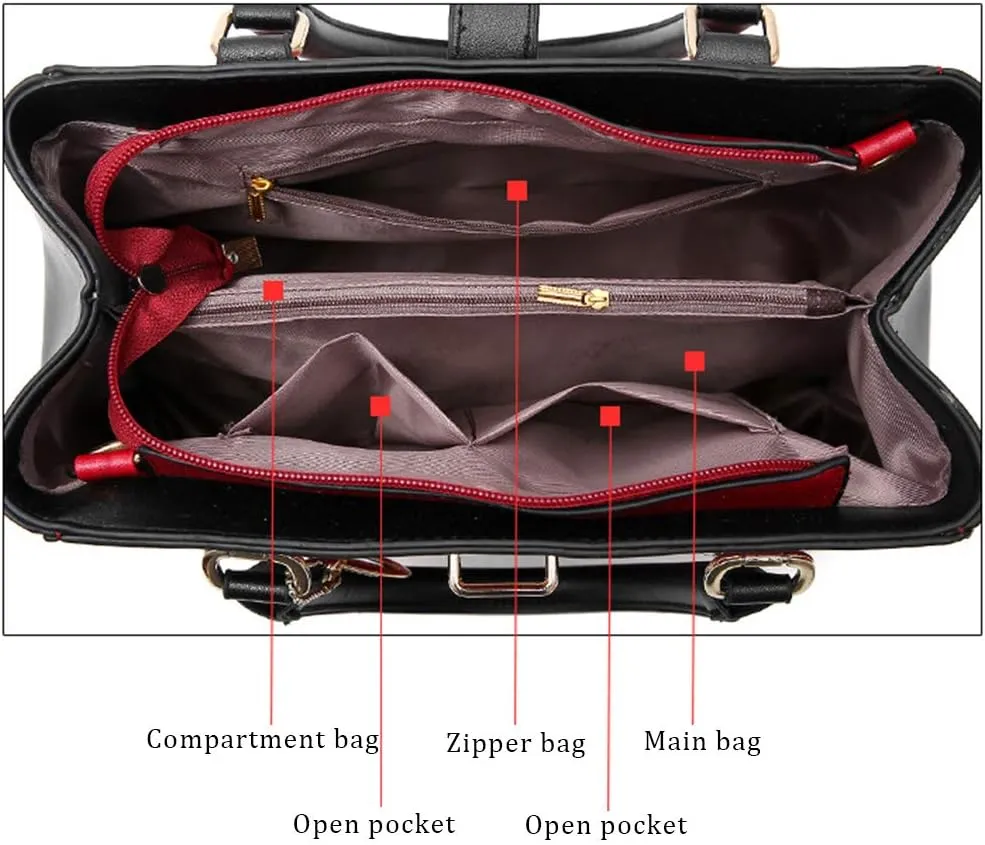 Women Handbags Elegant Shoulder Bag Tote PU Leather Hobo Satchel