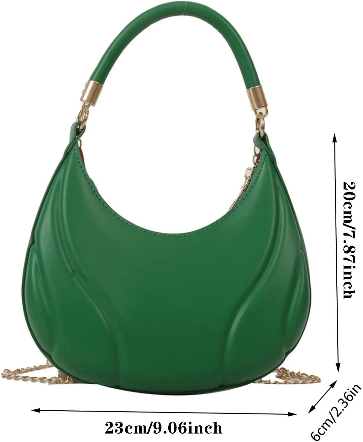 Women Shoulder Bag Fashion New Pattern Solid Color Retro Practical Large Capacity Zipper Messenger Bag (Green, One Size)