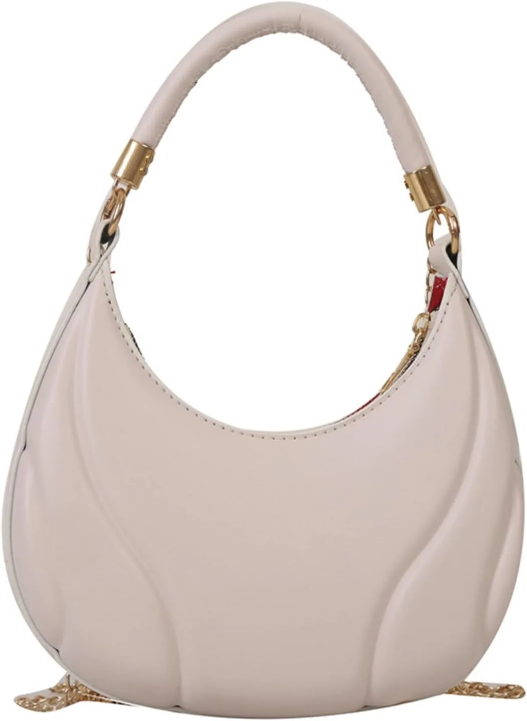 Women Shoulder Bag Fashion New Pattern Solid Color Retro Practical Large Capacity Zipper Messenger Bag (White, One Size)