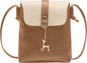Women Shoulder Bag Fashionable Deer Decoration New Pattern Practical Strap Messenger Bag Shoulder Bags (Brown, One Size)