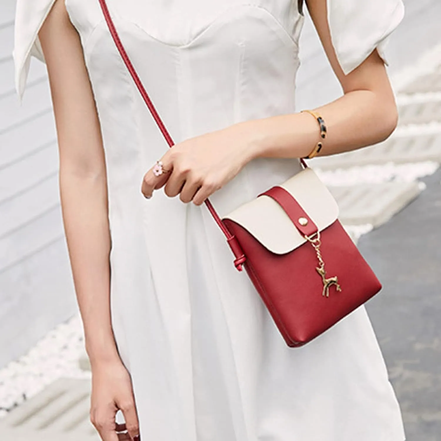 Women Shoulder Bag Fashionable Deer Decoration New Pattern Practical Strap Messenger Bag Shoulder Bags (RD1, One Size)