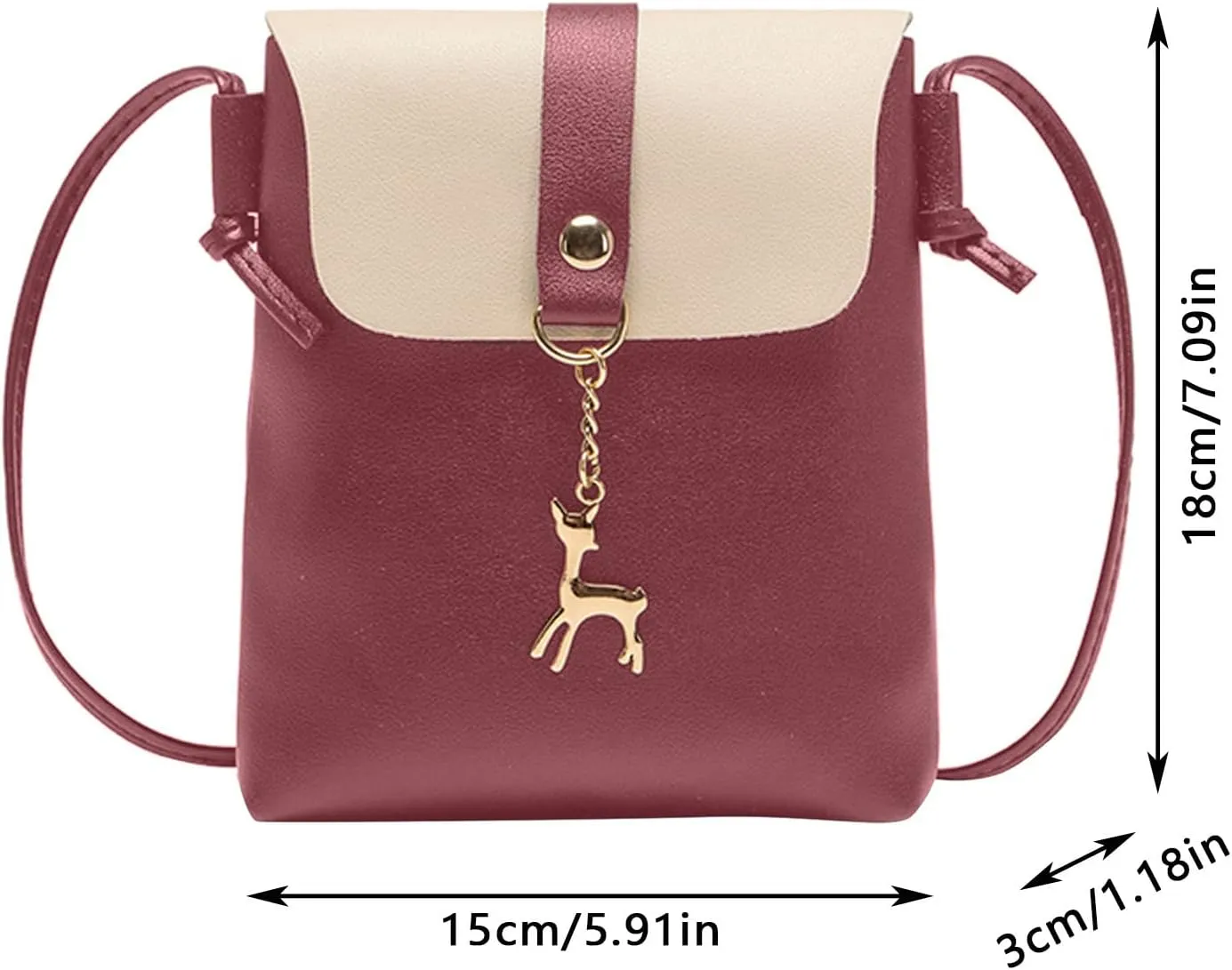 Women Shoulder Bag Fashionable Deer Decoration New Pattern Practical Strap Messenger Bag Shoulder Bags (RD2, One Size)