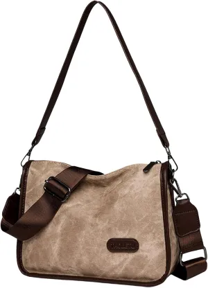 Women Shoulder Bag Fashionable New Pattern Simple Solid Color Retro Large Capacity Practical Casual (Khaki, One Size)