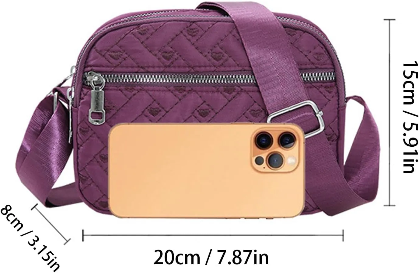 Women Shoulder Bags Fashionable And Simple With Multiple Layer Zipper And A Large Capacity Practical (Black, One Size)