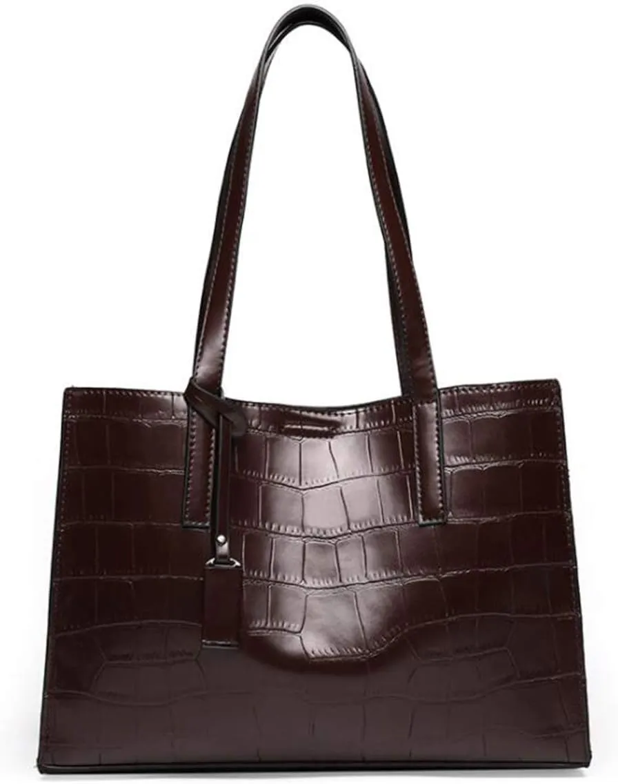 Women Synthetic PU Leather Tote Satchel Crossbody Hobo Handbags Shoulder Messenger Bag Elegant Work Gift
