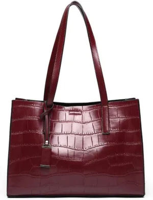 Women Synthetic PU Leather Tote Satchel Crossbody Hobo Handbags Shoulder Messenger Bag Elegant Work Gift