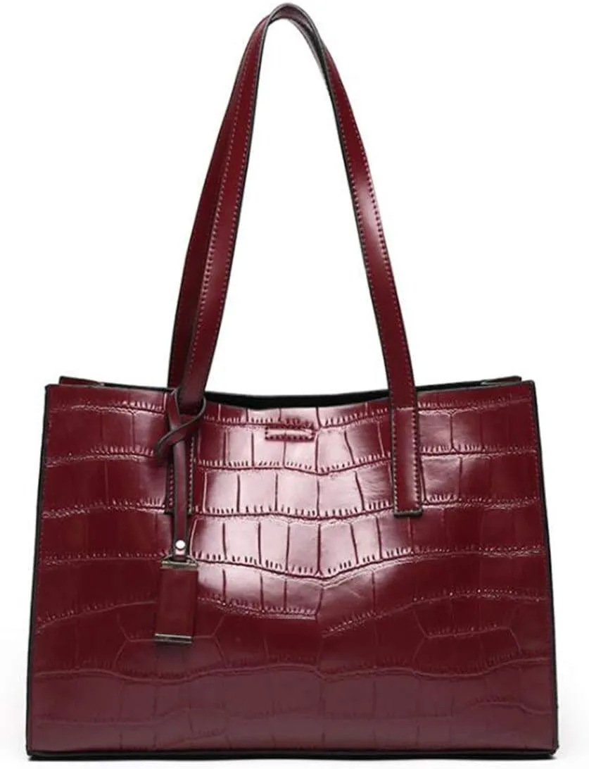 Women Synthetic PU Leather Tote Satchel Crossbody Hobo Handbags Shoulder Messenger Bag Elegant Work Gift