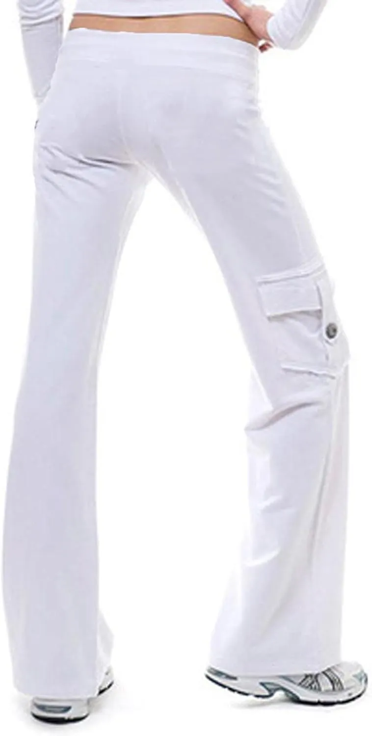 Women Workout Out Leggings Pants Solid Stretch Waist Button Pockets Yoga Gym Pants Elastic Waist Running Trousers