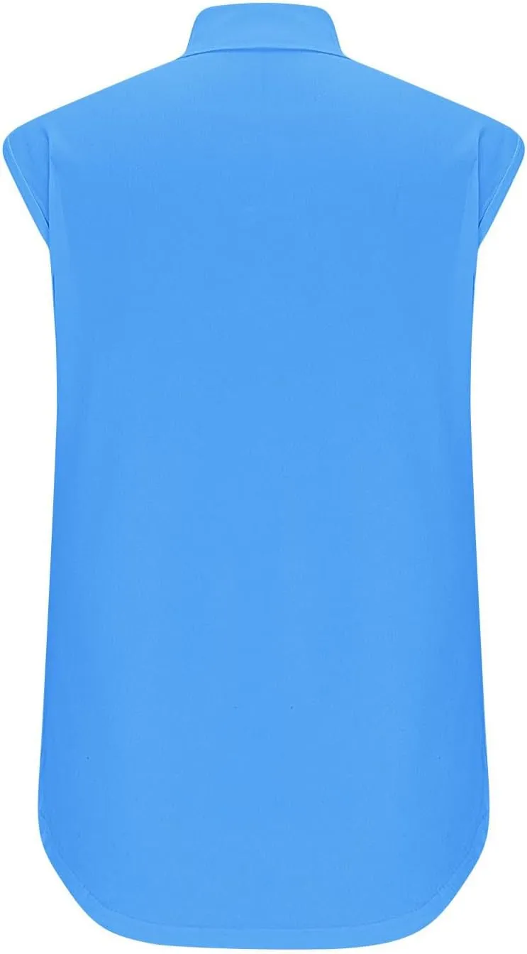 Women Workout Tank Tops Golf Tennis Shirts Zip Up Casual Summer Sport Sleeveless Top Breathable Mesh Quick Dry Tee