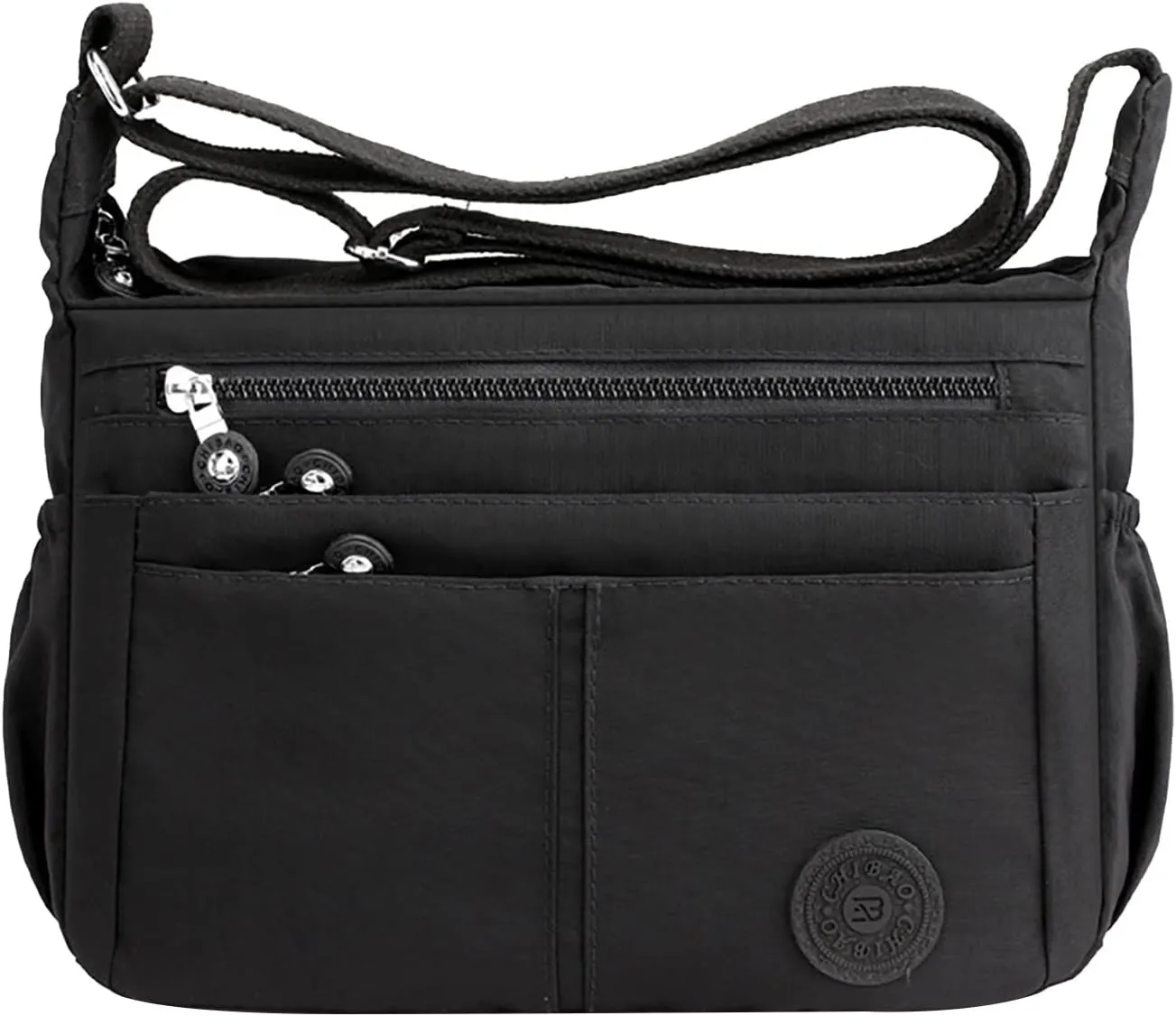 Women's Anti Theft Shoulder Bags Waterproof Nylon Crossbody Bags for Woman Trendy Cute Purse for Women Trendy(Black)