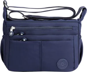 Women's Anti Theft Shoulder Bags Waterproof Nylon Crossbody Bags for Woman Trendy Cute Purse for Women Trendy(Blue)