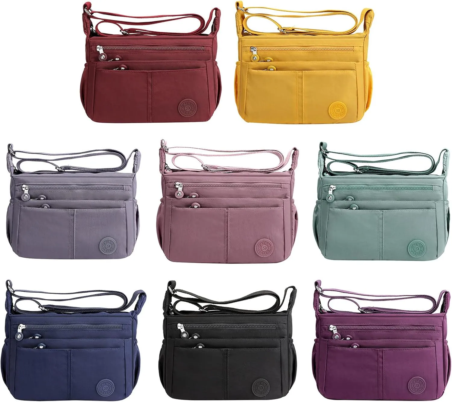 Women's Anti Theft Shoulder Bags Waterproof Nylon Crossbody Bags for Woman Trendy Cute Purse for Women Trendy(Red)