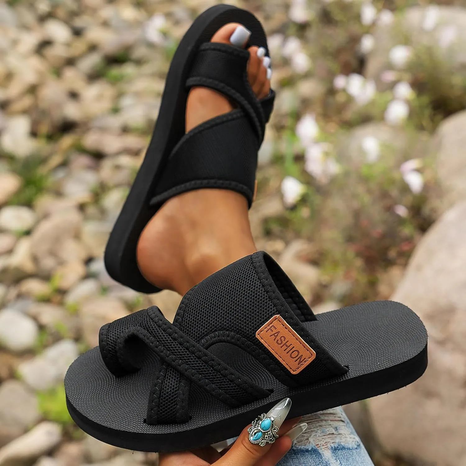Women's Comfortable Breathable Mesh Flip Flops for Women Hollow Mesh Slide Sandals Orthopedic Shoes Walking 2025