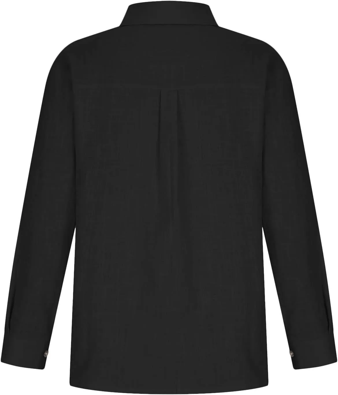 Womens Cotton Linen Button Down Shirts Long Sleeve Collared Gauze Blouses Business Casual Tshirts Loose Summer Tops