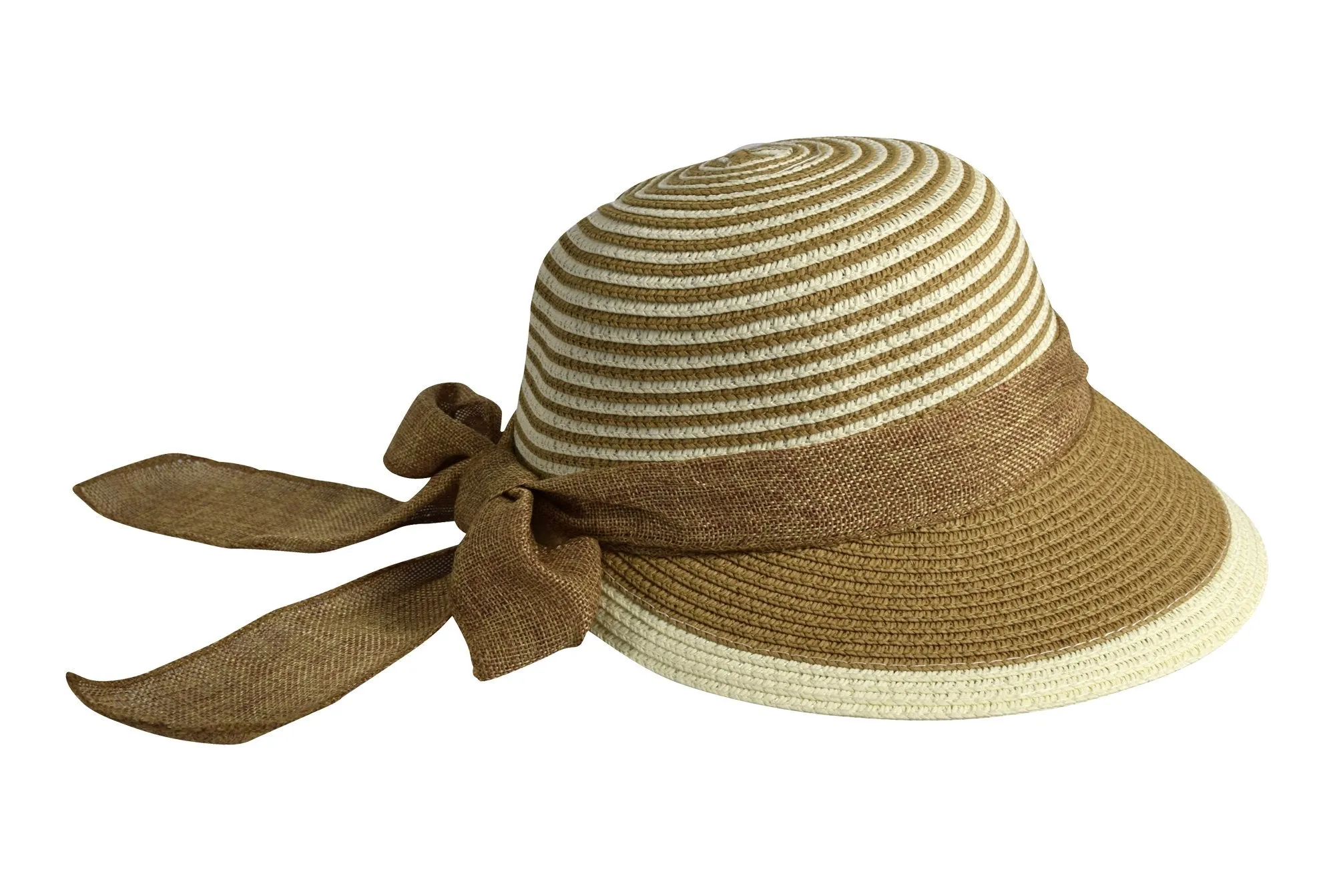 Womens Floppy Bow Knot Asymmetric Wide Brim Panama Sun Hat