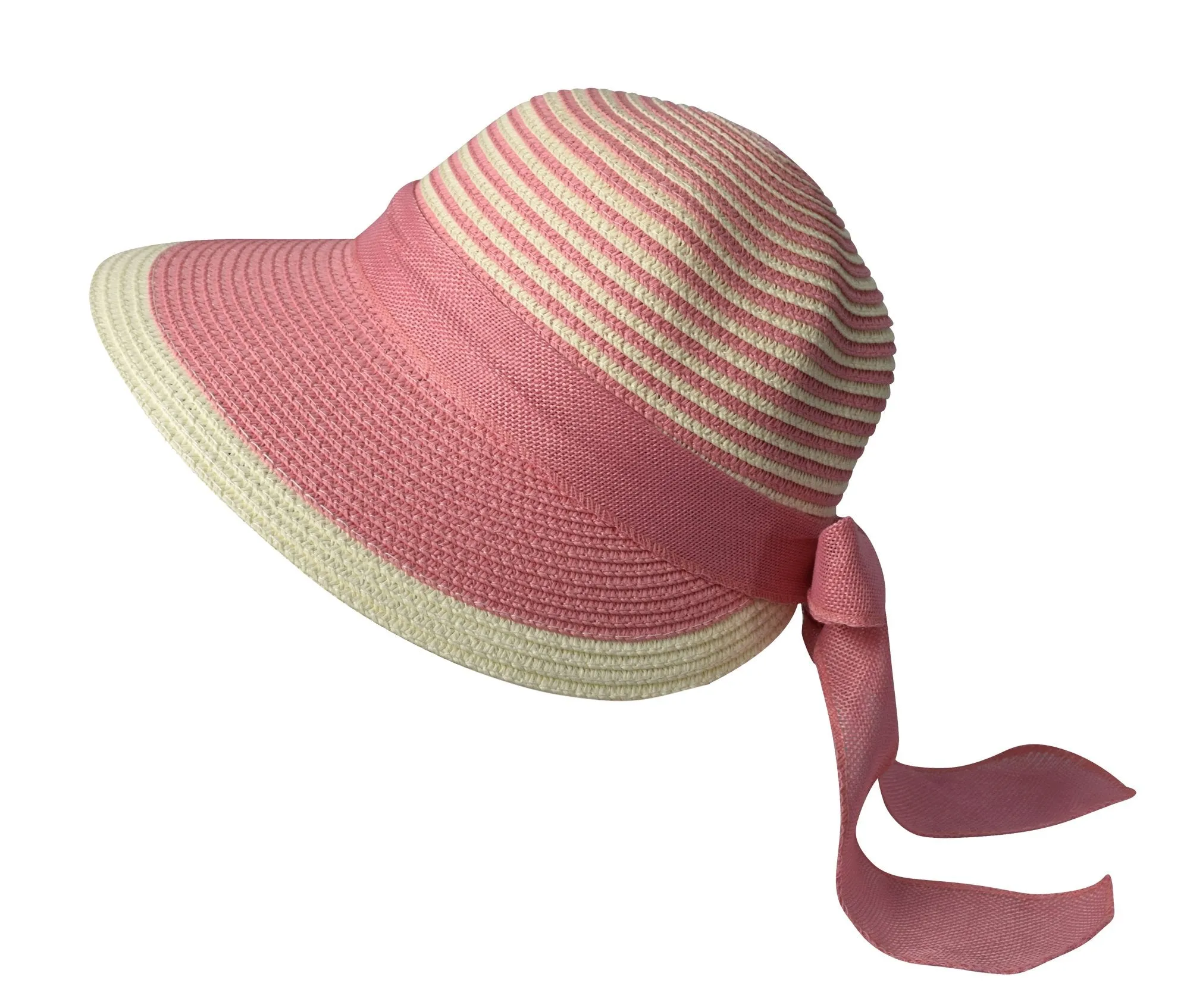Womens Floppy Bow Knot Asymmetric Wide Brim Panama Sun Hat