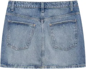 Women's Mini Skirts Women Denim Skirt Casual High Waisted Button Pocket Shorts