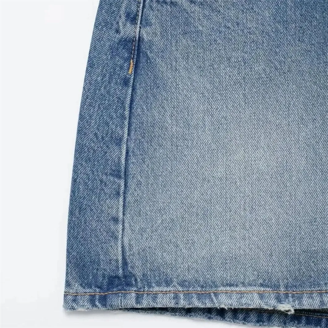 Women's Mini Skirts Women Denim Skirt Casual High Waisted Button Pocket Shorts