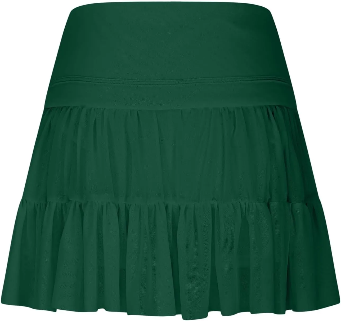 Women's Mini Tutu Skirt Skort Flowy High Waisted Tiered Ruffle Tennis Athletic Skater Golf Skirts with Built in Shorts
