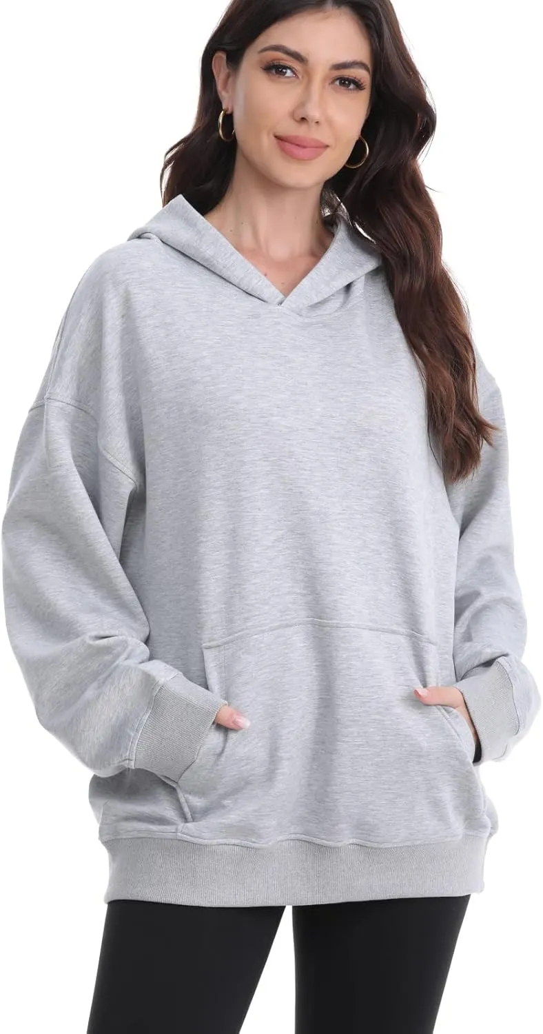 Women's Oversized Hooded Sweatshirt Long Sleeve Sweaters Pullover Fall Outfits with Pocket