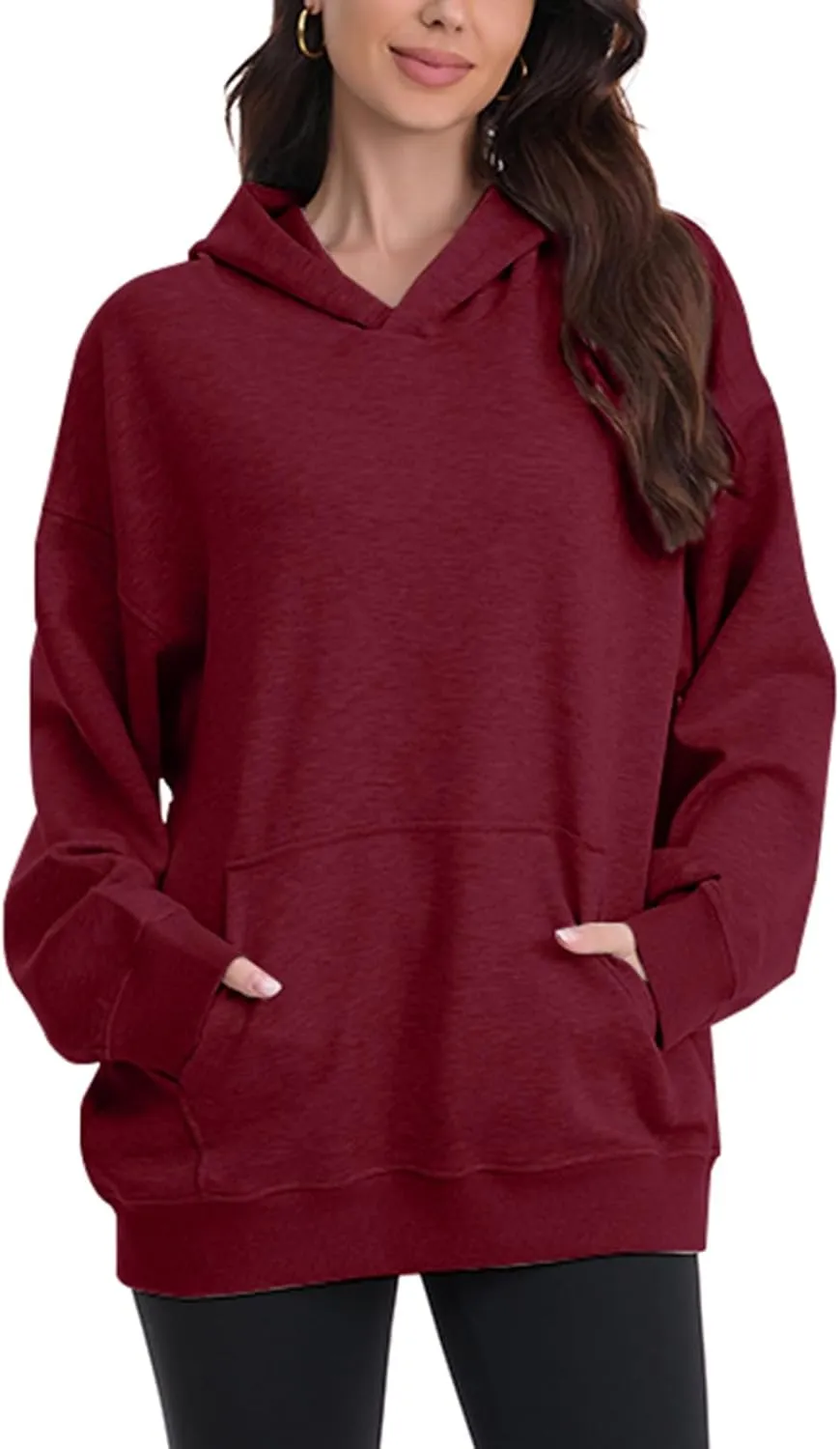 Women's Oversized Hooded Sweatshirt Long Sleeve Sweaters Pullover Fall Outfits with Pocket